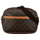 Bolsa de ombro Louis Vuitton Monogram Reporter PM M45254 em couro PVC marrom em muito bom estado