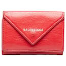 Balenciaga Papier Trifold Wallet  Leather Short Wallet 391446 in good condition