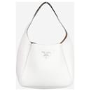 Blanc 2020 mini sac à main en cuir à détail logo - Prada