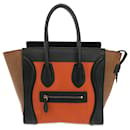 Celine Orange Micro Tricolor Luggage Tote - Céline