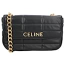 Celine Chain Shoulder Bag Matelasse Monochrome Celine In Quilted Calfskin Black - Céline