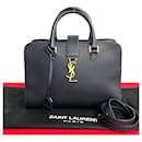 Yves Saint Laurent Leder Monogram Baby Cabas Handtasche in gutem Zustand