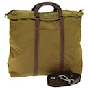 Borsa a mano Prada in nylon 2modo Brown Auth 74577