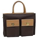 CELINE Macadam Canvas Einkaufstasche PVC Braun Auth 75236 - Céline