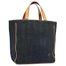 BURBERRY Blue Label Hand Bag Denim Navy Auth bs14732 - Burberry