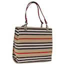 BURBERRY Hand Bag Canvas Beige Auth 76550 - Burberry