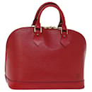 LOUIS VUITTON Bolsa Epi Alma Vermelho Castelhano M52147 Autenticação de LV 73846 - Louis Vuitton