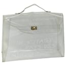 HERMES Vinyl Kelly Hand Bag Vinyl Clear Auth 75612 - Hermès
