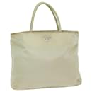 PRADA Einkaufstasche Nylon Creme Auth 76177 - Prada