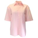 Plan C Pink Short Sleeved Button-down Blouse - Autre Marque