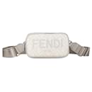 Lona Revestida Fendi Branca FF 1974 Bolsa da Camera