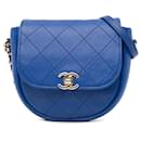 Blue Chanel Lambskin Casual Trip Flap Bag