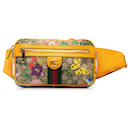 Yellow Gucci GG Supreme Flora Ophidia Belt Bag