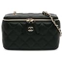 Black Chanel CC Caviar Leather Vanity Bag