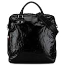 Cartable en toile enduite Gucci Web noir