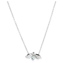 TIFFANY & CO. Papierblumen-Aquamarin-Diamant-Anhänger aus Platin 0.13 ctw - Tiffany & Co