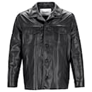 Nanushka Cody Jacket in Black Regenerated Leather 