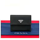 Prada Tessuto Trifold Wallet  Canvas Short Wallet in Great Condition