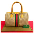 Gucci GG Canvas Web Boston Bag  Canvas Handbag in Excellent condition