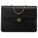 Chanel Black CC Quilted Caviar Single Flap