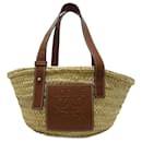 LOEWE Brown Mini Raffia Basket Tote - Loewe