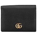 Gucci Black Leather GG Marmont Small Wallet