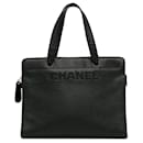 Borsa Chanel in pelle di caviale nera