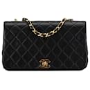 Chanel Black CC Quilted Lambskin Full Flap