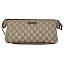 Gucci GG Supreme Cosmetic Pouch Canvas Vanity Bag 130652 in good condition