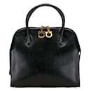 Salvatore Ferragamo Gancini Leather 2WAY Handbag in Very Good Condition