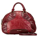 Miu Miu Leather Bowler Bag Leather Handbag in Good condition