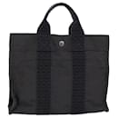 HERMES Her Line PM Tote Bag Canvas Gray Auth bs14856 - Hermès