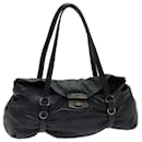 PRADA Tote Bag Leather Black Auth ep4303 - Prada