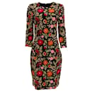 Naeem Khan Black Multi Floral Embroidered Dress - Autre Marque