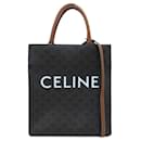 Black Celine Small Triomphe Cabas Vertical Tote Satchel - Céline
