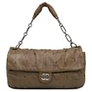 Brown Chanel Jumbo Quilted Lambskin Origami Soft Squares Flap Shoulder Bag