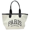 Petit sac cabas Balenciaga Cities Paris blanc