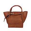 CELINE Bolso grande pequeño de piel de becerro lisa 2bolso way en color canela - Céline