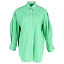 The Frankie Shop Women's Long Sleeve Button-Up Shirt in Green Cotton  - Autre Marque