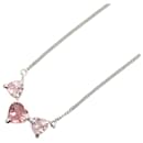 LuxUness Platinum Garnet Heart Pendant Metal Necklace in Excellent condition - & Other Stories