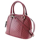 Red micro Guccissima leather shoulder bag