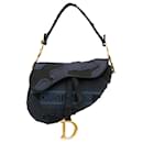 Dior Blau bestickter Camouflage-Sattel aus Canvas