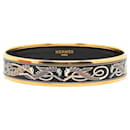 Brazalete Cloisonne Esmaltado Estrecho Negro Hermès