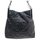 CHANEL HANDTASCHE TOTE SHOPPING CC-LOGO GESTEPPTE LEDERTASCHE MIT ALTEREFFEKT - Chanel