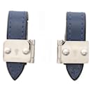 NEW HERMES JACKPOT CUFFLINKS IN STEEL LEATHER LEATHER CUFFLINKS - Hermès