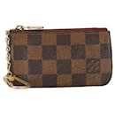 Louis Vuitton Damier Pochette Cles Coin Case Key Holder N62658 in Very Good Condition