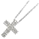 LuxUness 18Collier pendentif croix diamant or k Collier en métal en excellent état - & Other Stories