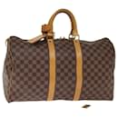 LOUIS VUITTON Damier Ebene Keepall 45 Boston Bag LV Auth 75198UMA - Louis Vuitton