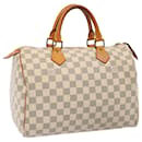 Louis Vuitton Damier Azur Speedy 30 Bolsa de mão N41533 Autenticação de LV 74433