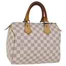 Louis Vuitton Damier Azur Speedy 25 Bolsa de mão N41534 Autenticação de LV 75765